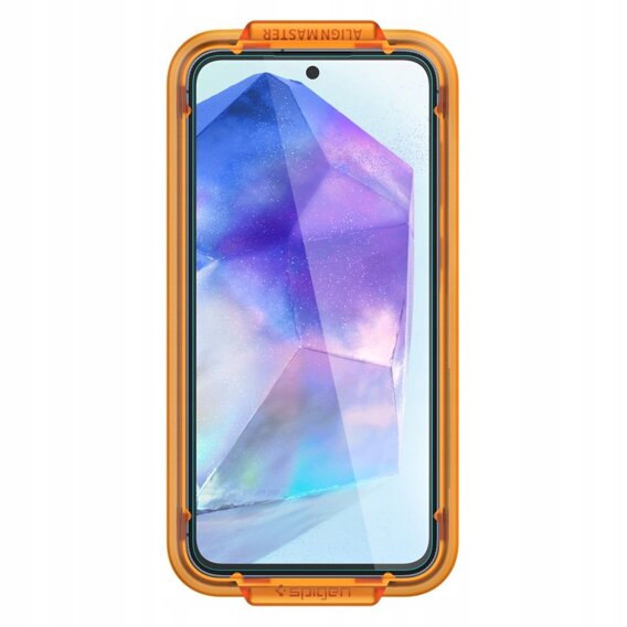 Szkło Hartowane z ramką do montażu SPIGEN Alm Glas.TR do Samsung Galaxy A55 5G (2 sztuki)