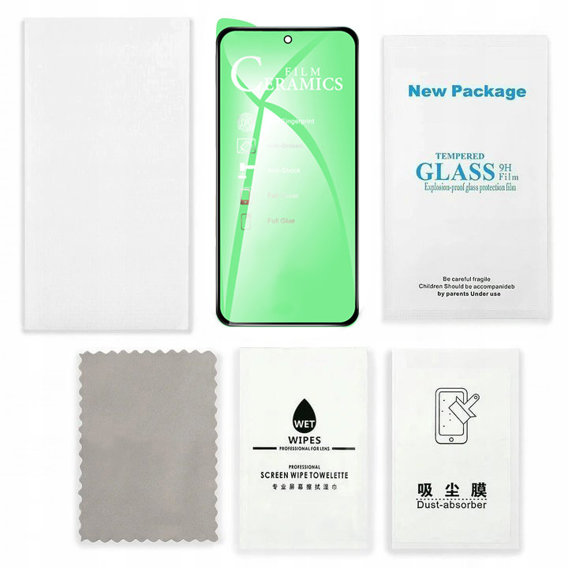 Szkło Hybrydowe 5D Full Glue Ceramic do Samsung Galaxy A72 5G / A72 LTE, Black
