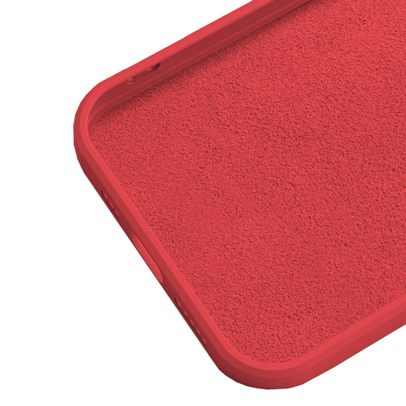 Zestaw Etui Silicone Mag Cover do iPhone 14 Pro, czerwone + Szkło