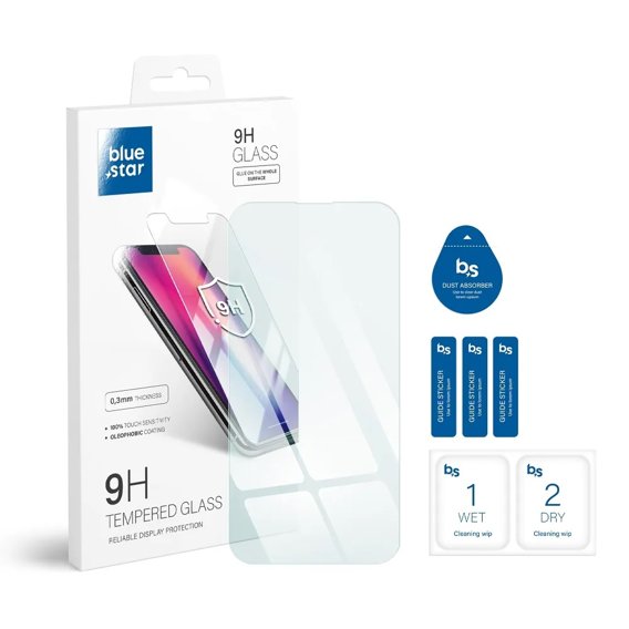 Zestaw Etui Silicone Mag Cover do iPhone 14 Pro, niebieskie + Szkło