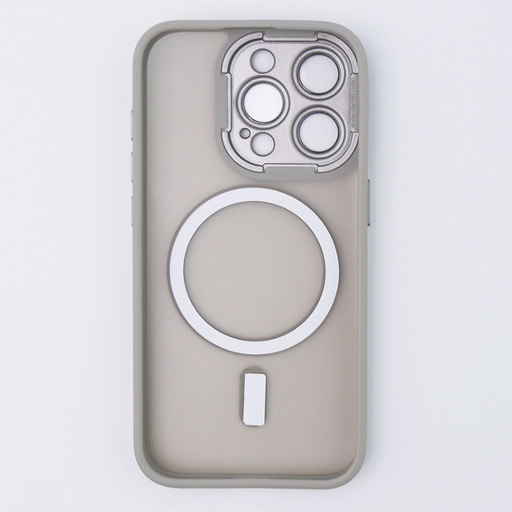 Zestaw Etui do MagSafe do iPhone 15 Pro, Hybrid Matte Lens Pro, tytanowe szare + szkło