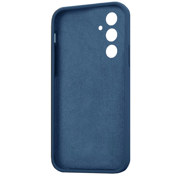 Zestaw Etui do Samsung Galaxy A34 5G, silicone lite, silikonowe, niebieskie + szkło