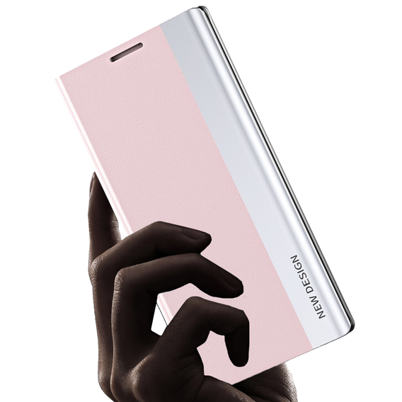 Zestaw Etui do Xiaomi Redmi 12C, Side Magnetic z klapką, Różowe + Szkło