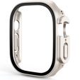 2w1 Etui + Szkło Hartowane Case do Apple Watch Ultra 49mm, Srebrne