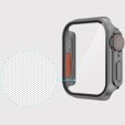 2w1 Etui + Szkło Hartowane do Apple Watch 4/5/6/SE 44MM, Szare/Pomarańczowe