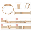 Bransoleta + Etui z Diamentami do Apple Watch 10 42mm, Rose Gold