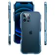 Bumper LUPHIE do iPhone 12 / 12 Pro, metalowa ramka, niebieska