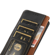 Etui KHAZNEH RFID do Xiaomi 13T / 13T Pro, Litchi Texture, czarne