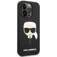 Etui Karl Lagerfeld do iPhone 14 Pro Max, Saffiano Karl's Head Patch, czarne