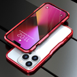 Etui LUPHIE do iPhone 13 Pro Max, Armor Bumper, czerwone