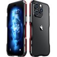 Etui LUPHIE do iPhone 14 Pro Max, Armor Bumper, czarne / czerwone