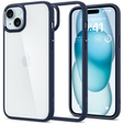 Etui Spigen do iPhone 15, Ultra Hybrid, Przezroczyste / Niebieskie