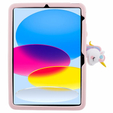 Etui do Apple iPad 10.9 2022, dziecięce, Unicorn, różowe