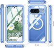 Etui do Google Pixel 9 / Google Pixel 9 Pro, Shockproof, z folią na ekran, do MagSafe, niebieskie