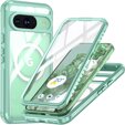 Etui do Google Pixel 9 / Google Pixel 9 Pro, Shockproof, z folią na ekran, do MagSafe, zielone