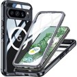 Etui do Google Pixel 9 Pro XL, Shockproof, z folią na ekran, do MagSafe, czarne