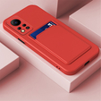 Etui do Infinix Hot 11s, silikonowe z miejscem na kartę, Silicone Lite Pocket, Czerwone