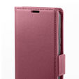 Etui do Oppo Reno 12 Pro, ERBORD Glossy Litchi, portfel z klapką, czerwone