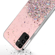 Etui do Samsung Galaxy A04S / A13 5G, Glittery, różowe
