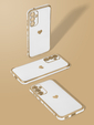 Etui do Samsung Galaxy A55 5G, Electro heart, białe + Szkło Full Glue Ceramic