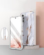 Etui do Samsung Galaxy S21 FE, Suritch Full Body Marble, białe