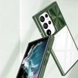 Etui do Samsung Galaxy S22 Ultra, Slide Camera, zielone