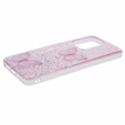 Etui do Xiaomi Redmi 13C / Poco C65, Glitter Butterfly, różowe