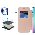 Etui do iPhone 15, FlipMag Secure portfel z klapką RFID, do MagSafe, różowe