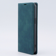 Etui do iPhone 15 Pro, ERBORD Vintage portfel z klapką, niebieskie