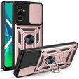 Etui pancerne do Samsung Galaxy A14 4G/5G, CamShield Slide, różowe