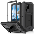 Etui pancerne do Samsung Galaxy S22 Ultra 5G, R-JUST CamShield Slide, czarne