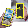 Etui pancerne do Samsung Galaxy S22 Ultra, R-JUST CamShield Slide, żółte