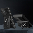 Etui pancerne do Samsung Galaxy S23, Camera Slide Card Slot, czarne