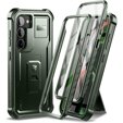 Etui pancerne do Samsung Galaxy S23, Dexnor Full Body (Two Frames), zielone