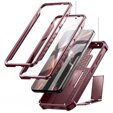 Etui pancerne do Samsung Galaxy S23 Plus, Dexnor Full Body (Two Frames), czerwone