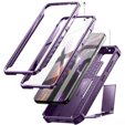 Etui pancerne do Samsung Galaxy S23 Plus, Dexnor Full Body (Two Frames), fioletowe