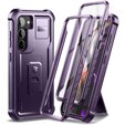 Etui pancerne do Samsung Galaxy S23 Plus, Dexnor Full Body (Two Frames), fioletowe