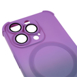 Etui silikonowe do iPhone 14 Pro, Gradient Magnetic, do MagSafe, fioletowe / szare