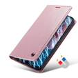 Etui z klapką CASEME do Samsung Galaxy A13 4G/5G / A04S, Waxy Textured, różowe