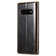 Etui z klapką CASEME do Samsung Galaxy S10+ Plus, Waxy Textured, kawowe