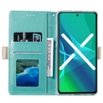 Etui z klapką do Huawei P30 Lite, Wallet Zipper Lace Case, zielone