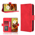 Etui z klapką do Motorola Moto G85, Card Slot, czerwone