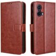 Etui z klapką do Motorola Moto G85, Crazy Horse Wallet, brązowe