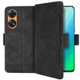Etui z klapką do Oppo Reno8 T, Card Slot, czarne