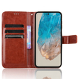Etui z klapką do Samsung Galaxy M35, Crazy Horse Wallet, brązowe