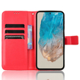 Etui z klapką do Samsung Galaxy M35, Crazy Horse Wallet, czerwone