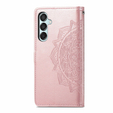 Etui z klapką do Samsung Galaxy M35, Mandala, różowe rose gold