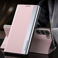Etui z klapką do Samsung Galaxy S23 Plus, Side Magnetic, różowe