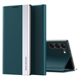 Etui z klapką do Samsung Galaxy S23, Side Magnetic, zielone