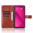 Etui z klapką do T Phone 2 5G, Crazy Horse Wallet, brązowe